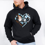 Hello Winter Heart Design - Winter Unisex Crewneck T-Shirt Sweatshirt Hoodie