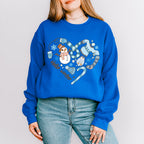 Hello Winter Heart Design - Winter Unisex Crewneck T-Shirt Sweatshirt Hoodie