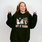 Let It Snow Reindeer Design - Winter Unisex Crewneck T-Shirt Sweatshirt Hoodie