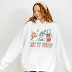 Let It Snow Reindeer Design - Winter Unisex Crewneck T-Shirt Sweatshirt Hoodie
