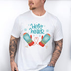 Hello Winter Mittens - Winter Unisex Crewneck T-Shirt Sweatshirt Hoodie