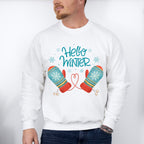 Hello Winter Mittens - Winter Unisex Crewneck T-Shirt Sweatshirt Hoodie