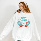 Hello Winter Mittens - Winter Unisex Crewneck T-Shirt Sweatshirt Hoodie