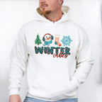 Winter Vibes Blue Design - Winter Unisex Crewneck T-Shirt Sweatshirt Hoodie