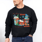 Winter Kisses Snowflakes Wishes - Winter Unisex Crewneck T-Shirt Sweatshirt Hoodie