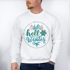 Hello Winter Tree Design - Winter Unisex Crewneck T-Shirt Sweatshirt Hoodie