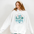 Hello Winter Tree Design - Winter Unisex Crewneck T-Shirt Sweatshirt Hoodie