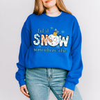 Let It Snow Somewhere Else Snowman Design - Winter Unisex Crewneck T-Shirt Sweatshirt Hoodie