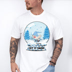 Let It Snow Snowglobe Design - Winter Unisex Crewneck T-Shirt Sweatshirt Hoodie