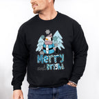 Merry And Bright Snowman Design - Winter Unisex Crewneck T-Shirt Sweatshirt Hoodie