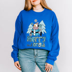 Merry And Bright Snowman Design - Winter Unisex Crewneck T-Shirt Sweatshirt Hoodie