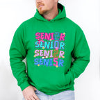 Senior 2025 Vertical Colorful Design - Graduation Unisex Crewneck T-Shirt Sweatshirt Hoodie