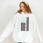 Fight USA Flag Design - Metastatic Breast Cancer Unisex Crewneck T-Shirt Sweatshirt Hoodie