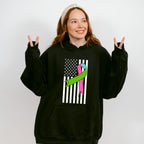 Ribbon USA Flag Design - Metastatic Breast Cancer Unisex Crewneck T-Shirt Sweatshirt Hoodie