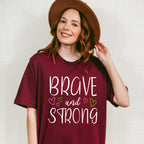 Brave And Strong - Metastatic Breast Cancer Unisex Crewneck T-Shirt Sweatshirt Hoodie