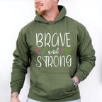 Brave And Strong - Metastatic Breast Cancer Unisex Crewneck T-Shirt Sweatshirt Hoodie