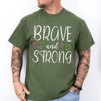 Brave And Strong - Metastatic Breast Cancer Unisex Crewneck T-Shirt Sweatshirt Hoodie