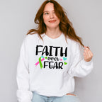 Faith Over Fear - Metastatic Breast Cancer Unisex Crewneck T-Shirt Sweatshirt Hoodie