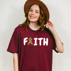 Faith Ribbon Design - Metastatic Breast Cancer Unisex Crewneck T-Shirt Sweatshirt Hoodie