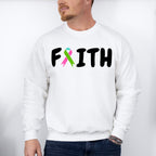 Faith Ribbon Design - Metastatic Breast Cancer Unisex Crewneck T-Shirt Sweatshirt Hoodie