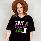 Give Cancer The Boot - Metastatic Breast Cancer Unisex Crewneck T-Shirt Sweatshirt Hoodie