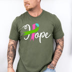 Hope Ribbon Design - Metastatic Breast Cancer Unisex Crewneck T-Shirt Sweatshirt Hoodie