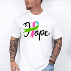 Hope Ribbon Design - Metastatic Breast Cancer Unisex Crewneck T-Shirt Sweatshirt Hoodie