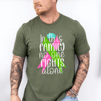 In This Family No One Fights Alone - Metastatic Breast Cancer Unisex Crewneck T-Shirt Sweatshirt Hoodie