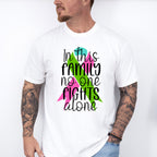 In This Family No One Fights Alone - Metastatic Breast Cancer Unisex Crewneck T-Shirt Sweatshirt Hoodie