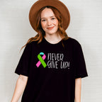 Never Give Up - Metastatic Breast Cancer Unisex Crewneck T-Shirt Sweatshirt Hoodie