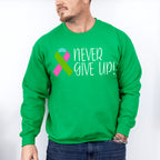 Never Give Up - Metastatic Breast Cancer Unisex Crewneck T-Shirt Sweatshirt Hoodie