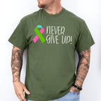 Never Give Up - Metastatic Breast Cancer Unisex Crewneck T-Shirt Sweatshirt Hoodie
