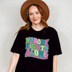 Nobody Fights Alone - Metastatic Breast Cancer Unisex Crewneck T-Shirt Sweatshirt Hoodie