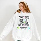 Overcome Through Courage And Strength - Metastatic Breast Cancer Unisex Crewneck T-Shirt Sweatshirt Hoodie