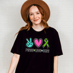 Peace Love Cure - Metastatic Breast Cancer Unisex Crewneck T-Shirt Sweatshirt Hoodie