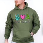 Peace Love Cure - Metastatic Breast Cancer Unisex Crewneck T-Shirt Sweatshirt Hoodie