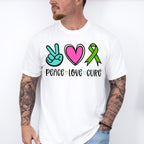 Peace Love Cure - Metastatic Breast Cancer Unisex Crewneck T-Shirt Sweatshirt Hoodie
