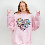 Woman Power Doodles Heart - Feminism Theme Unisex Crewneck T-Shirt Sweatshirt Hoodie