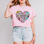 Woman Power Doodles Heart - Feminism Theme Unisex Crewneck T-Shirt Sweatshirt Hoodie
