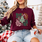 Tree And Leafs - Christmas Unisex Crewneck T-Shirt Sweatshirt Hoodie