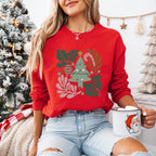 Tree And Leafs - Christmas Unisex Crewneck T-Shirt Sweatshirt Hoodie