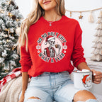 Skeleton What A Year - Christmas Unisex Crewneck T-Shirt Sweatshirt Hoodie