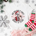 Skeleton What A Year - Christmas Unisex Crewneck T-Shirt Sweatshirt Hoodie