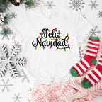 Feliz Navidad Colorful Lights - Christmas Unisex Crewneck T-Shirt Sweatshirt Hoodie