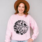 Woman Rights Doodles Design - Feminism Theme Unisex Crewneck T-Shirt Sweatshirt Hoodie
