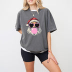 Santa Heart Glasses And Bubble Gum - Christmas Unisex Crewneck T-Shirt Sweatshirt Hoodie