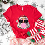 Santa Heart Glasses And Bubble Gum - Christmas Unisex Crewneck T-Shirt Sweatshirt Hoodie