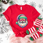 Colorful Santa Glasses Design - Christmas Unisex Crewneck T-Shirt Sweatshirt Hoodie
