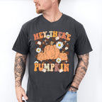 Hey There Pumpkin Checkered Design - Fall Unisex Crewneck T-Shirt Sweatshirt Hoodie