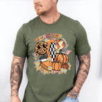 Teacher Flowers Smiley - Fall Unisex Crewneck T-Shirt Sweatshirt Hoodie